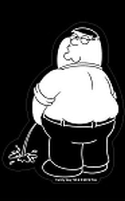 Click to get Family Guy Peter Griffin Peeing Car Decal 4x7