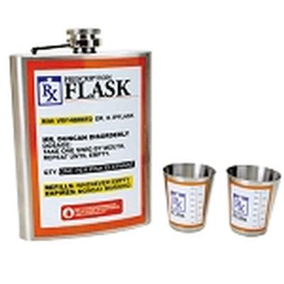 Click to get The Prescription Flask with 2 RX Shot Glasses