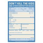Don't Kill the Kids Babysitter Checklist