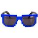 8-Bit Pixel Glasses: Blue